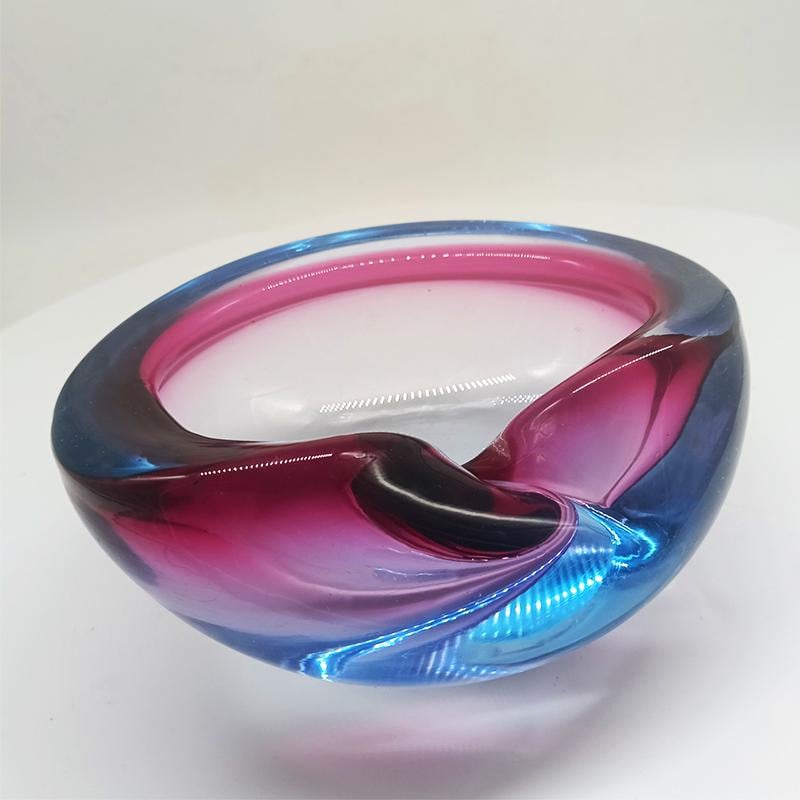 1960s Ashtray or Catch-all in Murano Glass by Flavio Poli for Seguso. 15,5 cm. Made in Italy.