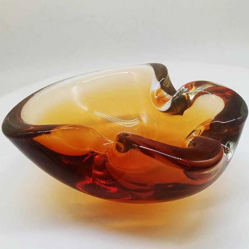 1960s Ashtray or Catch-all in Murano Glass by Flavio Poli for Seguso. Made in Italy.