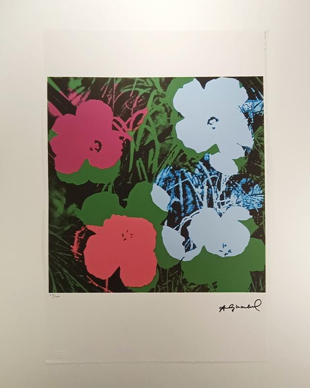 1980s Andy Warhol "Flowers" Limited Series Lithograph - Leo Castelli - New York - Numbered in Pencil.
