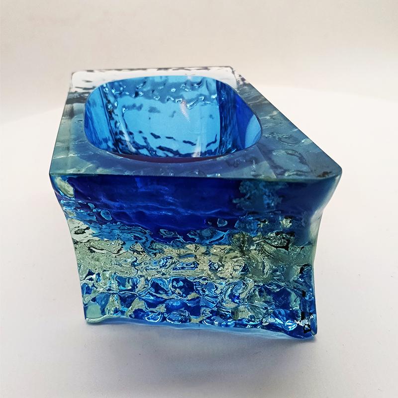 1960s Ashtray or Catch-all in Hand-worked Murano Glass by Flavio Poli for Seguso. Made in Italy