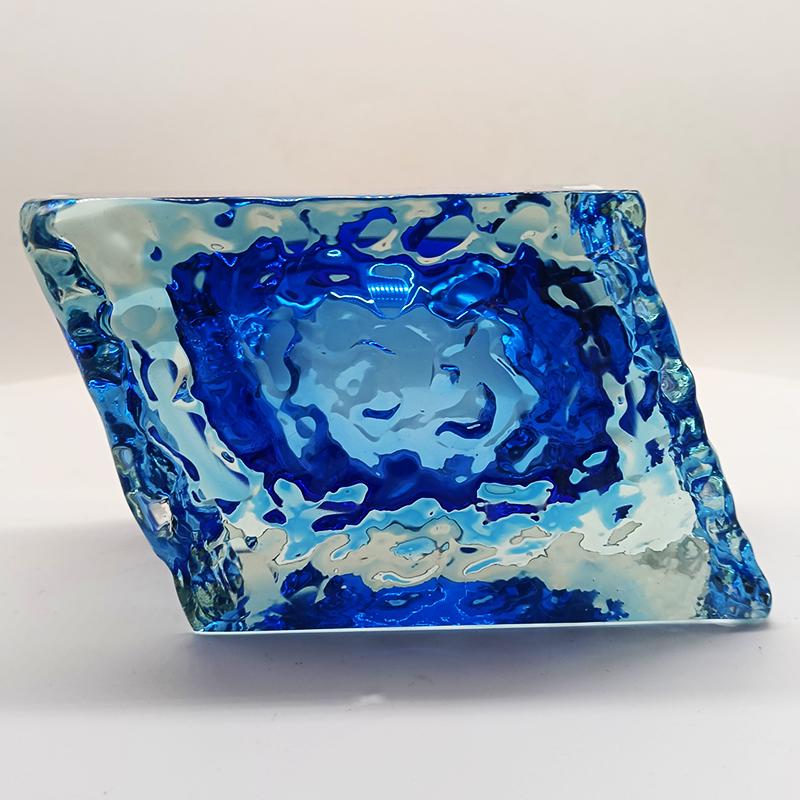 1960s Ashtray or Catch-all in Hand-worked Murano Glass by Flavio Poli for Seguso. Made in Italy