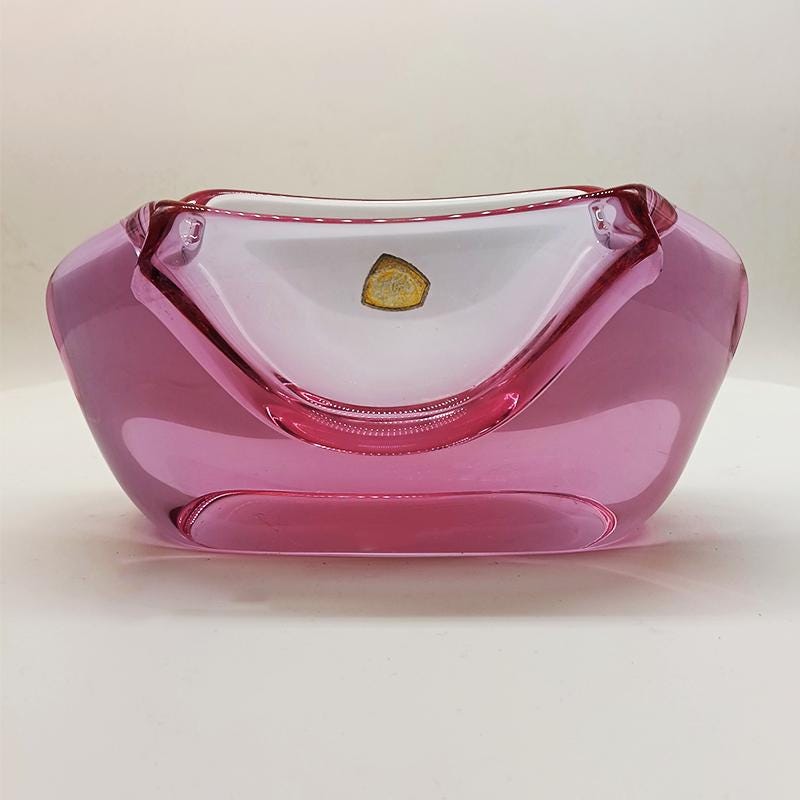1950s Big Rare Total Purple Ashtray or Catch-all in Murano Glass. 18 cm - 7.08 inches