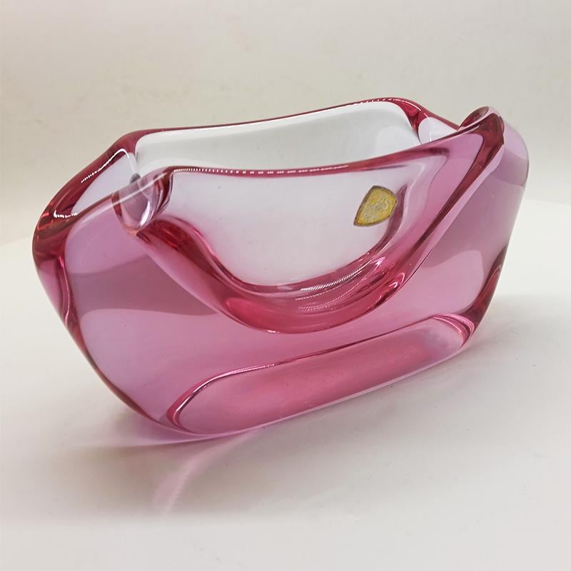 1950s Big Rare Total Purple Ashtray or Catch-all in Murano Glass. 18 cm - 7.08 inches