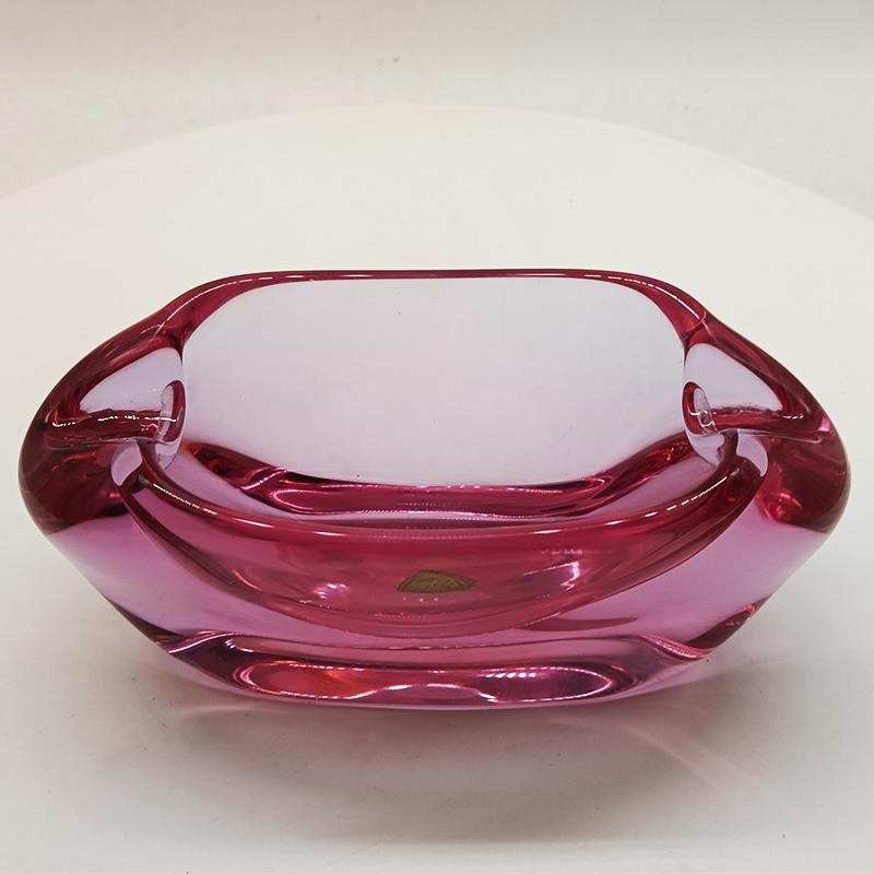 1950s Big Rare Total Purple Ashtray or Catch-all in Murano Glass. 18 cm - 7.08 inches