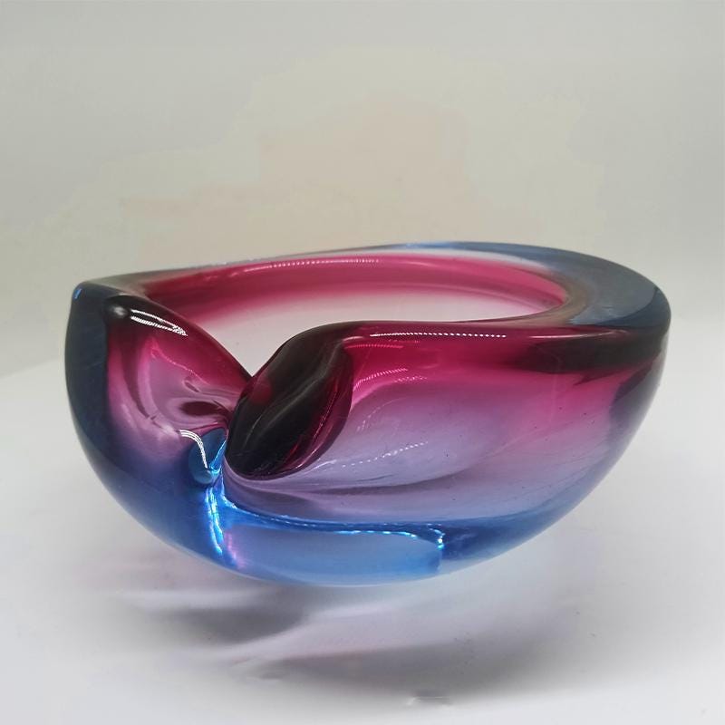 1960s Ashtray or Catch-all in Murano Glass by Flavio Poli for Seguso. 15,5 cm. Made in Italy.