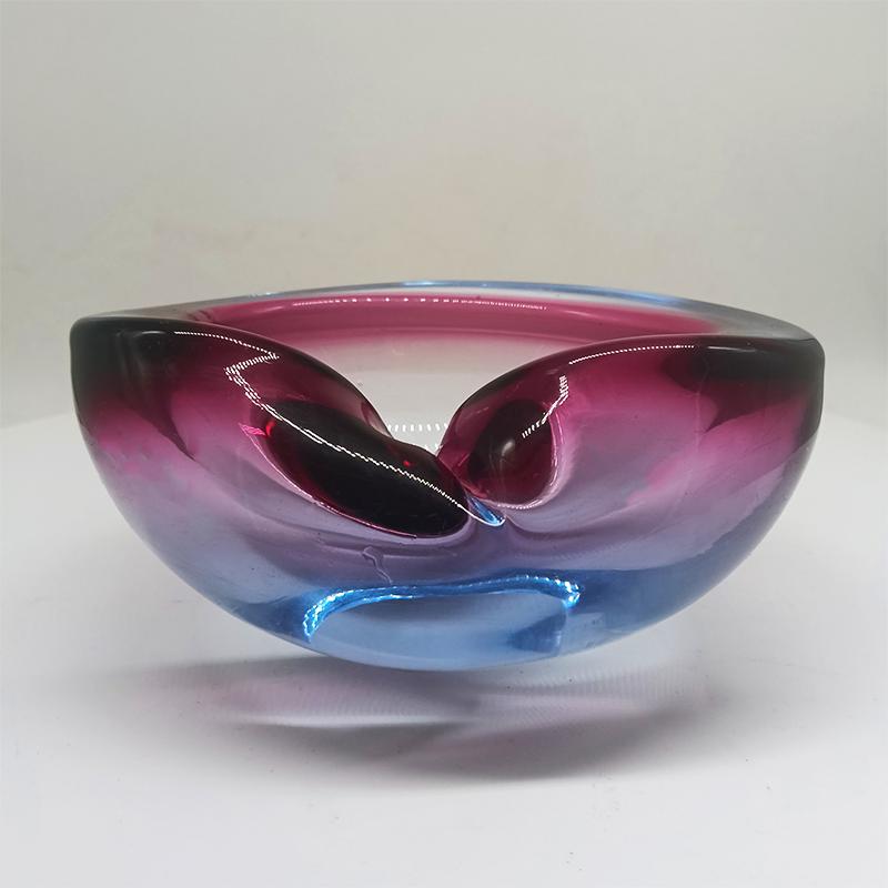 1960s Ashtray or Catch-all in Murano Glass by Flavio Poli for Seguso. 15,5 cm. Made in Italy.