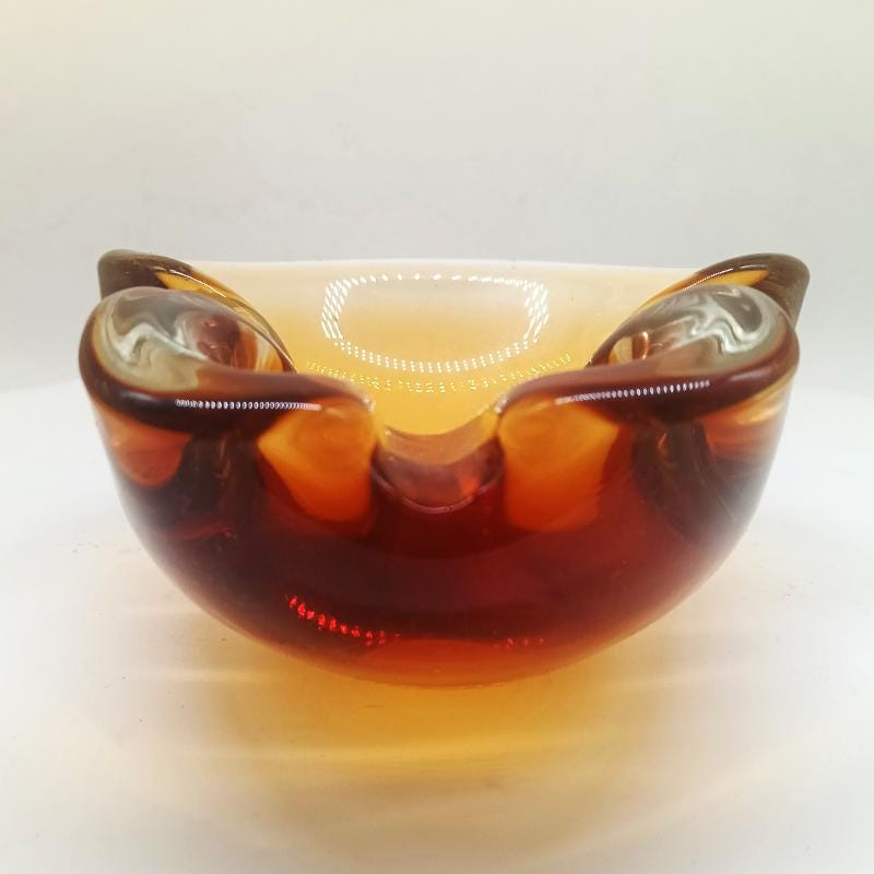 1960s Ashtray or Catch-all in Murano Glass by Flavio Poli for Seguso. Made in Italy.