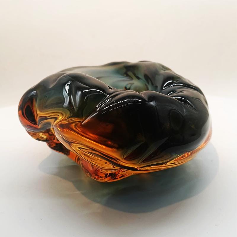 1950s Big Ashtray completely Hand-Blown and Handcrafted in Murano Glass, Made in Italy - 18 cm.