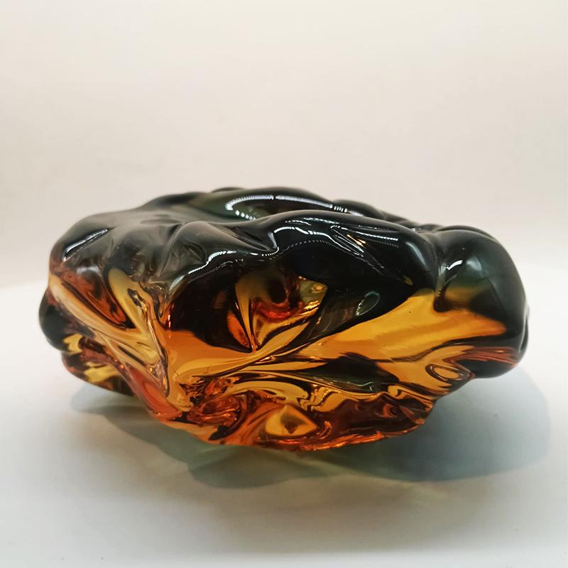 1950s Big Ashtray completely Hand-Blown and Handcrafted in Murano Glass, Made in Italy - 18 cm.