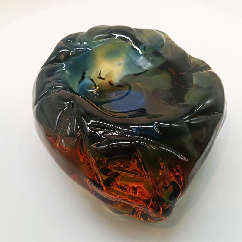 1950s Big Ashtray completely Hand-Blown and Handcrafted in Murano Glass, Made in Italy - 18 cm.