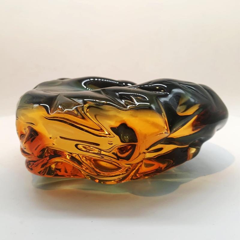 1950s Big Ashtray completely Hand-Blown and Handcrafted in Murano Glass, Made in Italy - 18 cm.