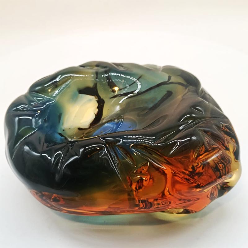 1950s Big Ashtray completely Hand-Blown and Handcrafted in Murano Glass, Made in Italy - 18 cm.