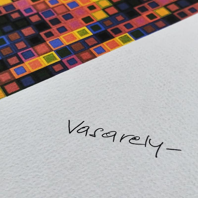 1970s Victor Vasarely Limited numbered Edition Lithograph.