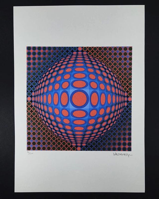 1970s Victor Vasarely Limited numbered Edition Lithograph.