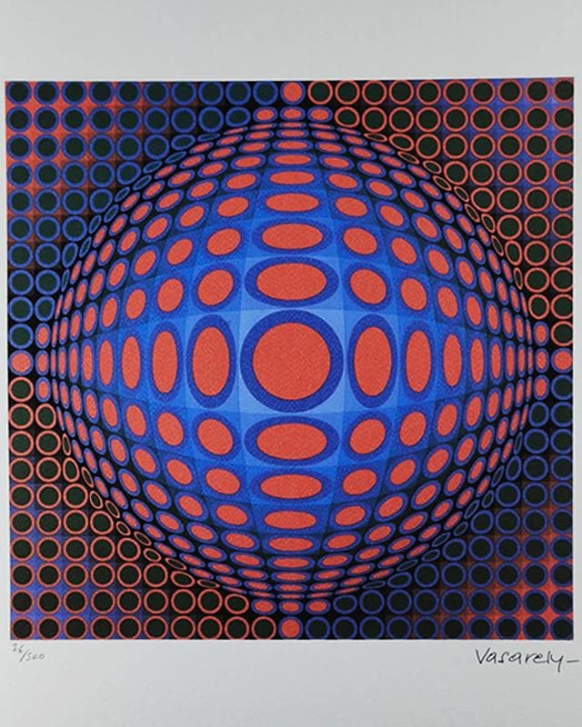 1970s Victor Vasarely Limited numbered Edition Lithograph.