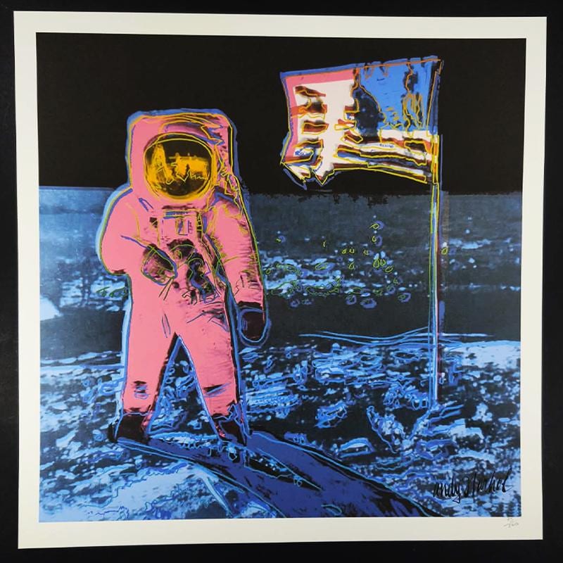 1980s Andy Warhol "The Moon" Limited Edition Lithograph by CMOA Numbered in Pencil.