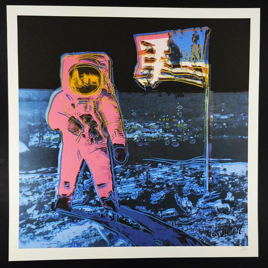 1980s Andy Warhol "The Moon" Limited Edition Lithograph by CMOA Numbered in Pencil.