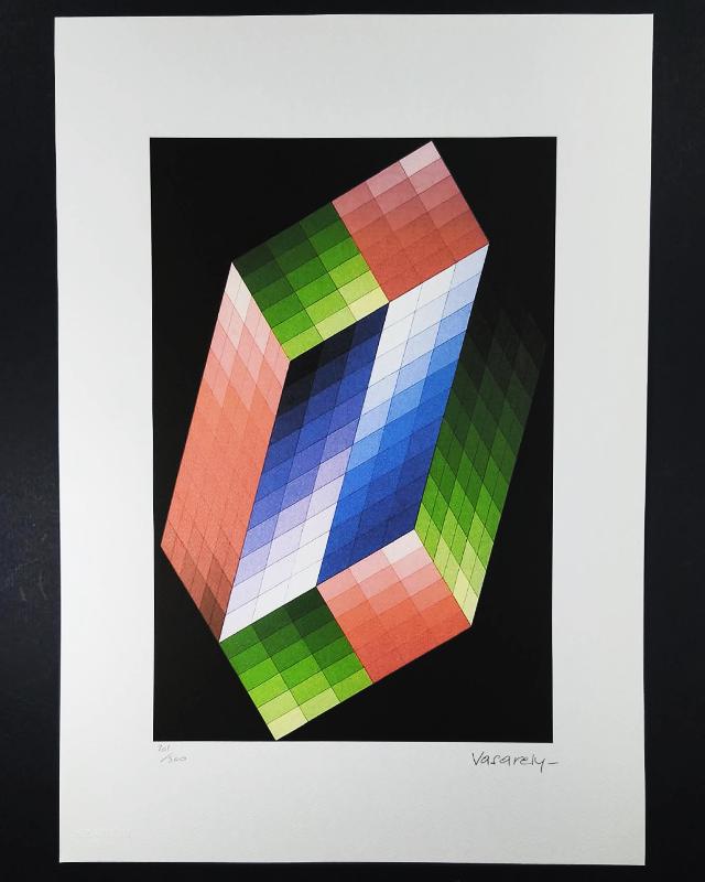 1970s Victor Vasarely Limited numbered Edition Lithograph.