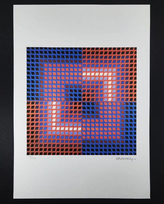 1970s Victor Vasarely Limited numbered Edition Lithograph.