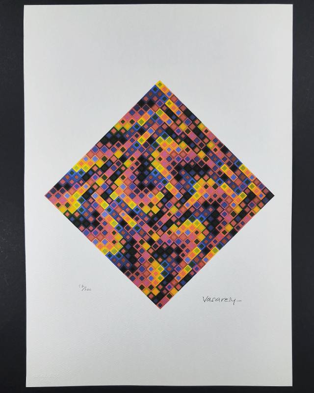 1970s Victor Vasarely Limited numbered Edition Lithograph.