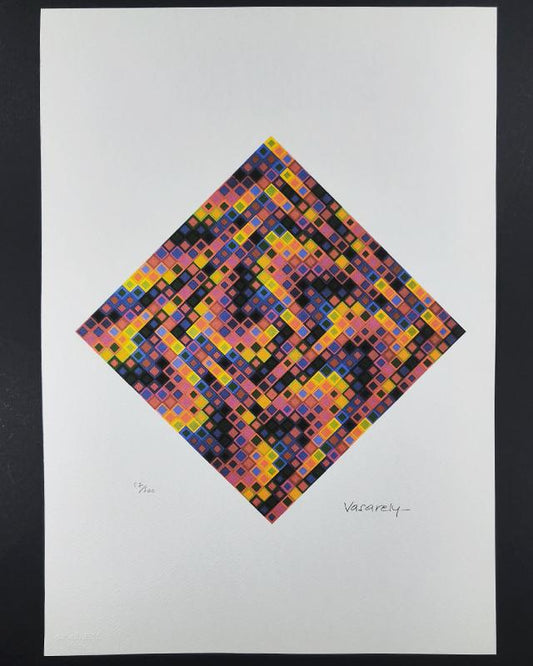 1970s Victor Vasarely Limited numbered Edition Lithograph.