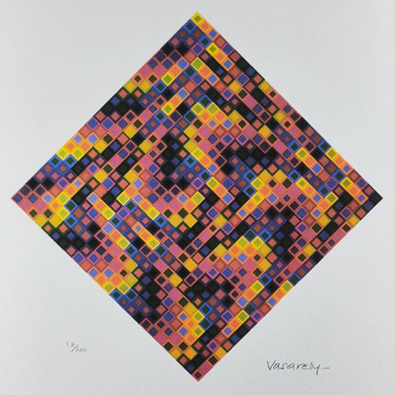 1970s Victor Vasarely Limited numbered Edition Lithograph.