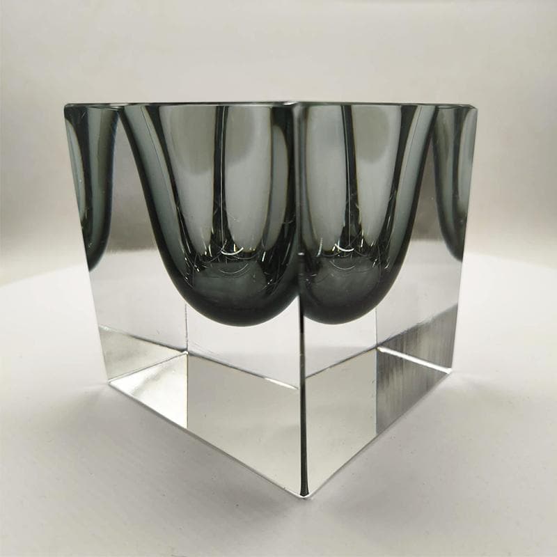 1960s Rare Big Cube Ashtray or Catch-all in Murano Glass by Flavio Poli for Seguso.