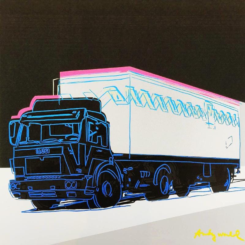 1980s Andy Warhol "Truck" Limited Edition Lithograph by CMOA - 50 x 50 cm