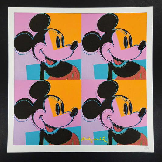 1980s Andy Warhol "Mickey Mouse" Limited Edition Lithograph by CMOA.