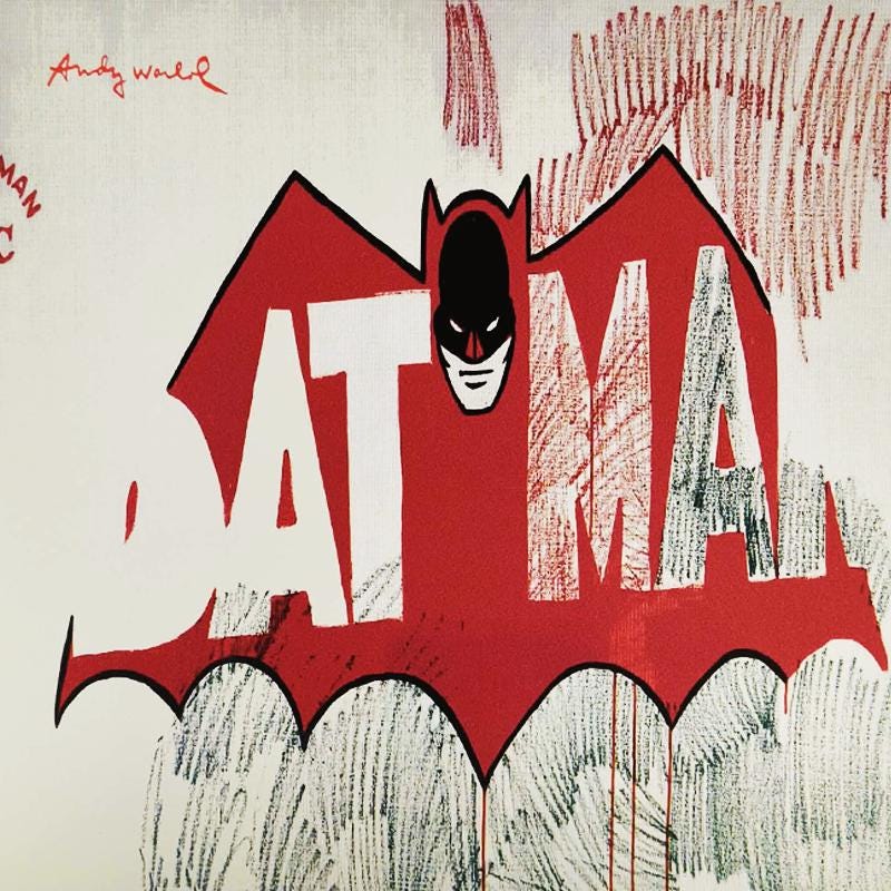 1980s Andy Warhol "Batman" Limited Edition Lithograph by CMOA Numbered in Pencil.