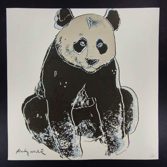 1980s Big Andy Warhol "Panda" Limited Edition Lithograph Numbered in Pencil by CMOA. 60 cm / 23.62 inches