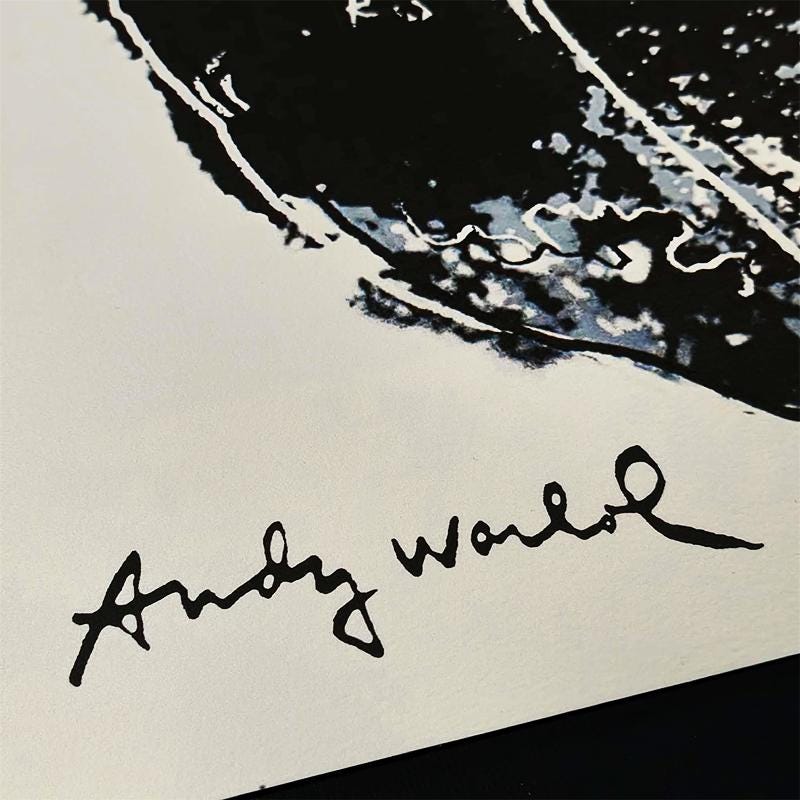 1980s Big Andy Warhol "Panda" Limited Edition Lithograph Numbered in Pencil by CMOA. 60 cm / 23.62 inches
