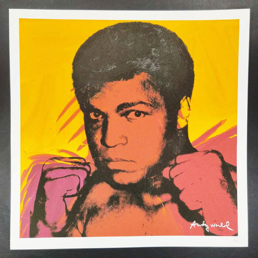 1980s Andy Warhol Muhammed Ali Limited Edition Lithograph by CMOA - 50 x 50 cm