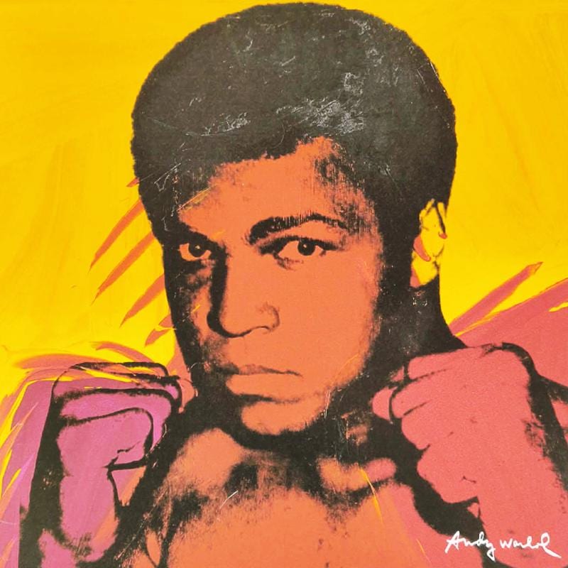1980s Andy Warhol Muhammed Ali Limited Edition Lithograph by CMOA - 50 x 50 cm