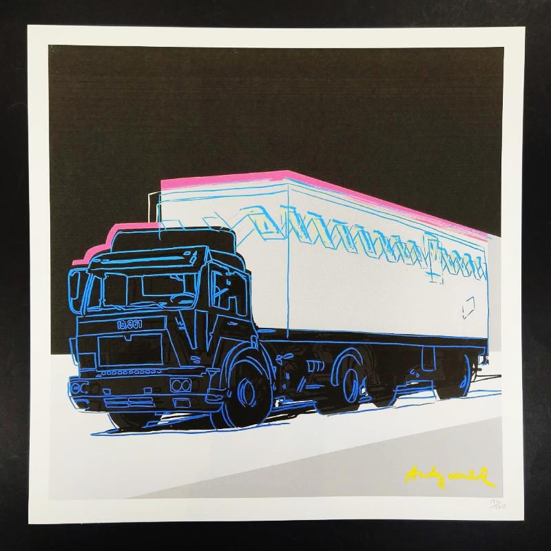 1980s Andy Warhol "Truck" Limited Edition Lithograph by CMOA - 50 x 50 cm