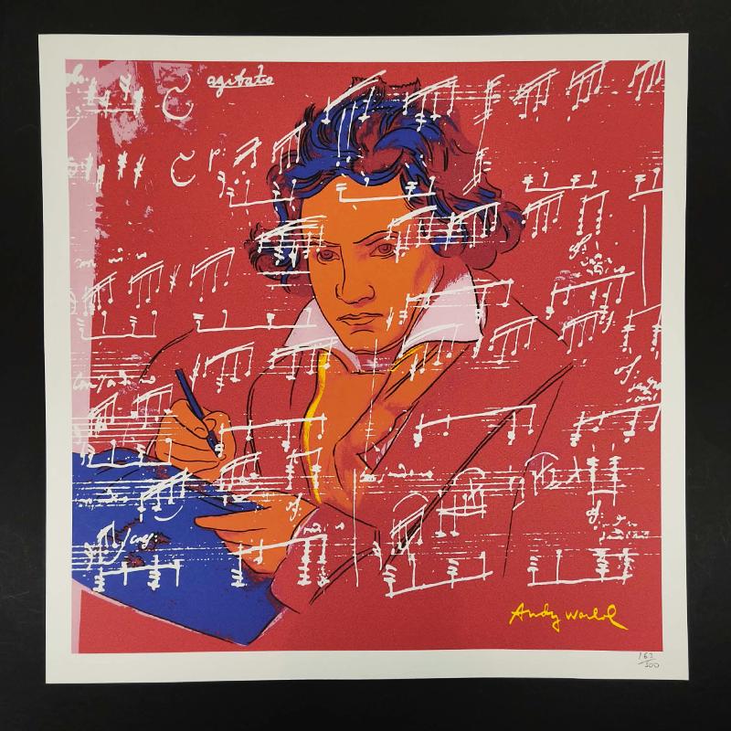 1980s Andy Warhol "Beethoven" Limited Edition Lithograph by CMOA Numbered in Pencil.