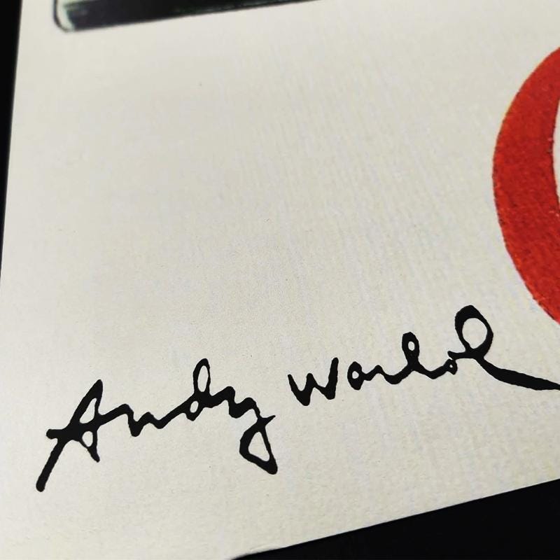 1980s Big Andy Warhol "Coca Cola" Limited Edition Lithograph Numbered in Pencil by CMOA. 60 cm / 23.62 inches
