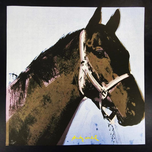 1980s Big Andy Warhol "Horse" Limited Edition Lithograph Numbered in Pencil by CMOA. 60 cm / 23.62 inches