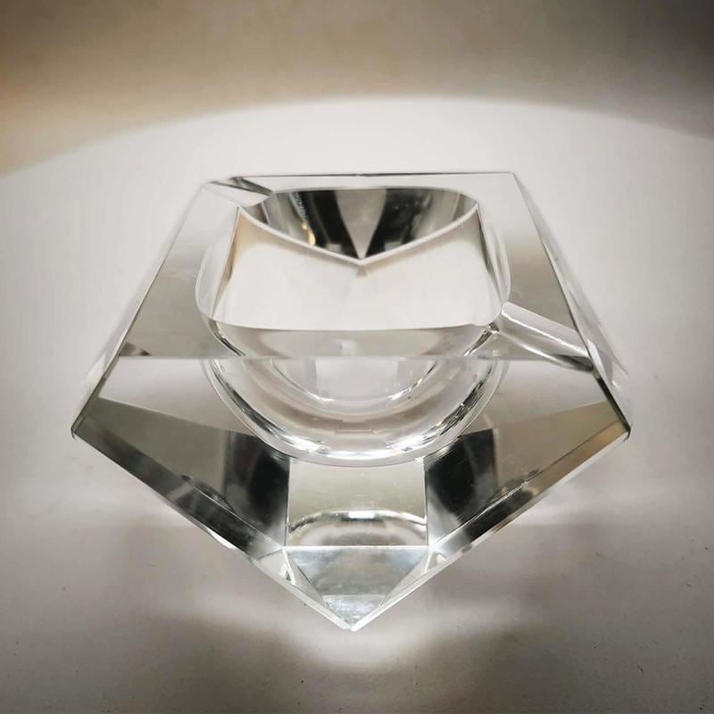 1960S Transparent Ashtray or Catch-all in Murano Glass by Flavio Poli for Seguso.