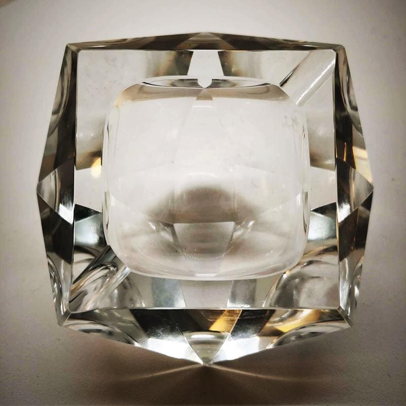 1960S Transparent Ashtray or Catch-all in Murano Glass by Flavio Poli for Seguso.
