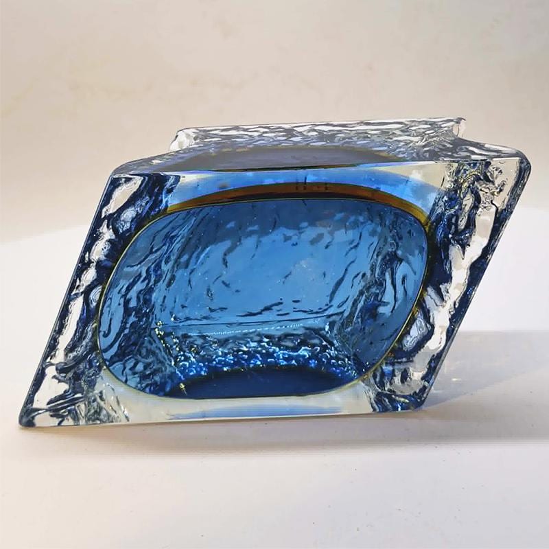 1960s Ashtray or Catch-all in Hand-worked Murano Glass by Flavio Poli for Seguso. Made in Italy