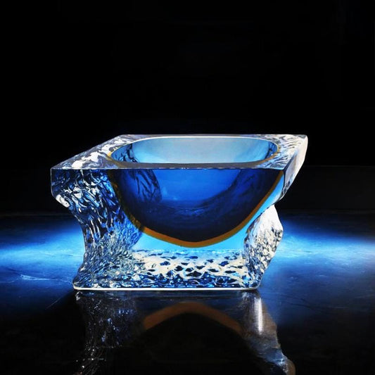 1960s Ashtray or Catch-all in Hand-worked Murano Glass by Flavio Poli for Seguso. Made in Italy
