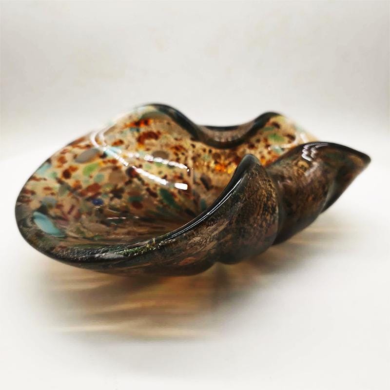 1950s Big Ashtray in Murano Glass attributed to Dino Martens. Made in Italy. 20 cm /