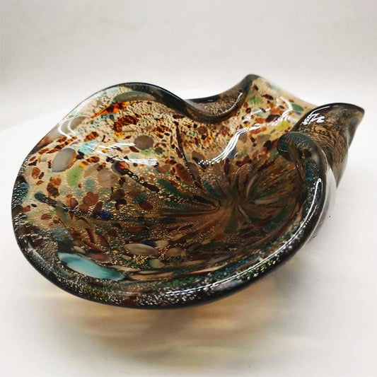 1950s Big Ashtray in Murano Glass attributed to Dino Martens. Made in Italy. 20 cm /
