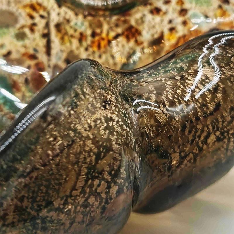 1950s Big Ashtray in Murano Glass attributed to Dino Martens. Made in Italy. 20 cm /