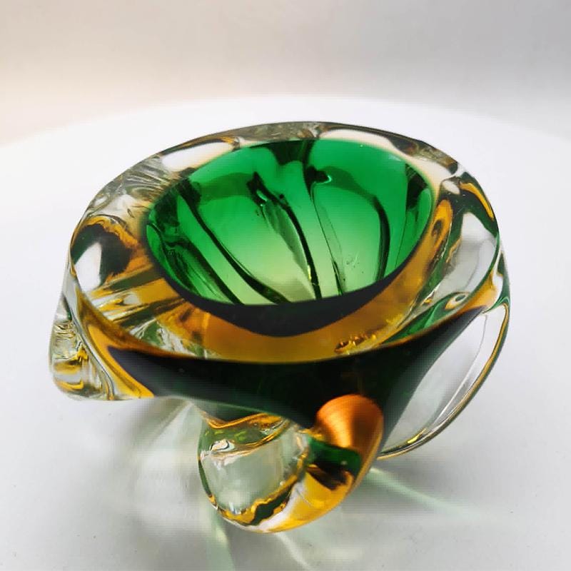 1950s Ashtray or Catch-all in HandBlown and Handcrafted Murano Glass. Made in Italy.