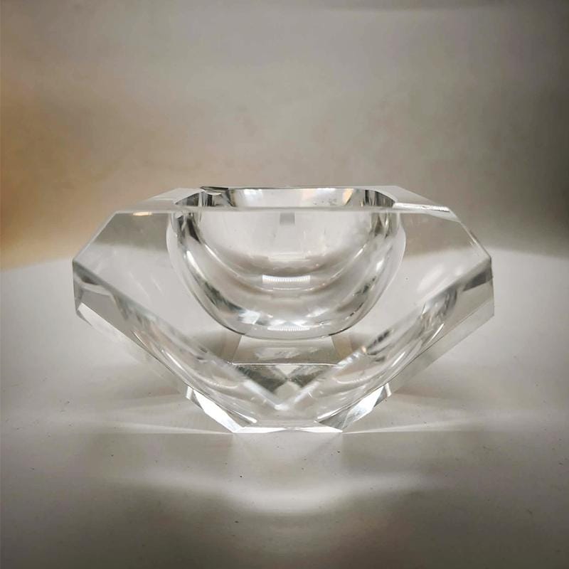 1960S Transparent Ashtray or Catch-all in Murano Glass by Flavio Poli for Seguso.