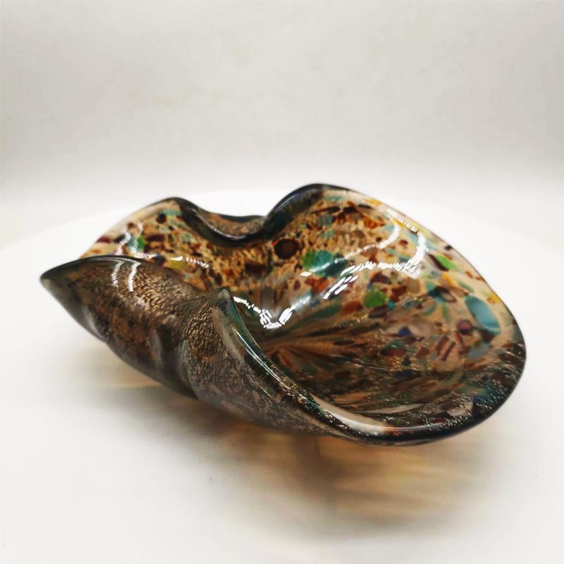 1950s Big Ashtray in Murano Glass attributed to Dino Martens. Made in Italy. 20 cm /