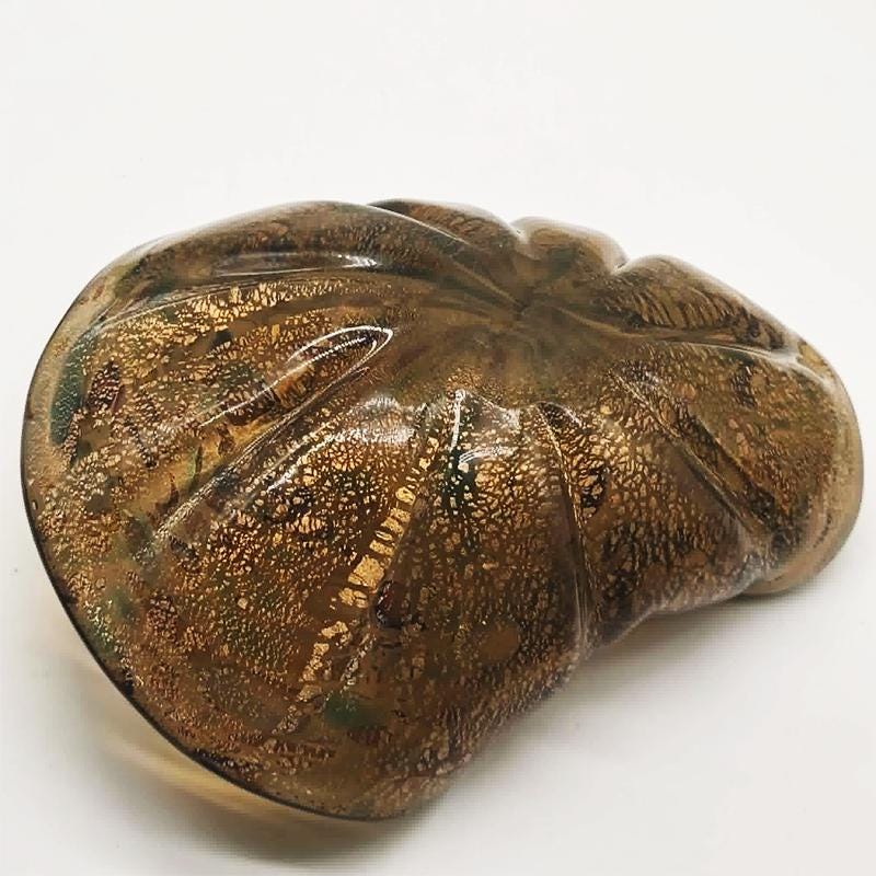 1950s Big Ashtray in Murano Glass attributed to Dino Martens. Made in Italy. 20 cm /