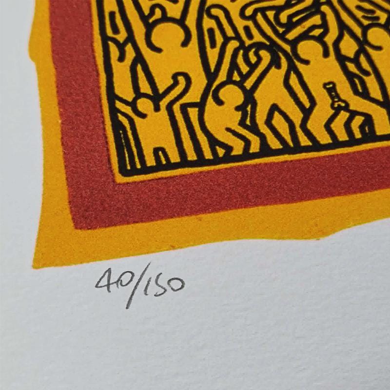 1990s Keith Haring Limited Edition Lithograph - Numbered in Pencil.
